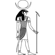 Horus Egyptian God Linework