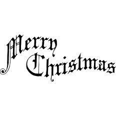 Merry Christmas Vintage Script 