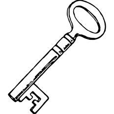 Key vintage illustration