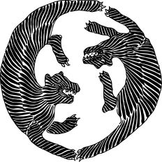 Tigers vintage illustration 