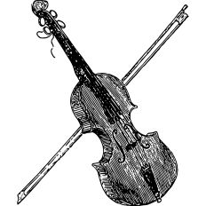 Violin vintage illustration 