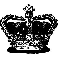 Crown vintage illustration