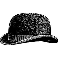 Bowler hat illustration