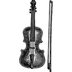 Violin vintage illustration 