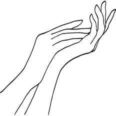 Hands minimal lineart