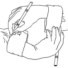 Hands drawing hands 
