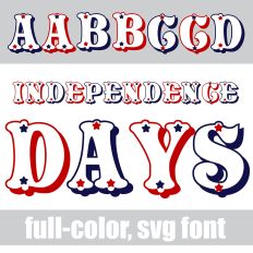 Independence Days Color Font