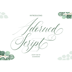 Adorned Script Font