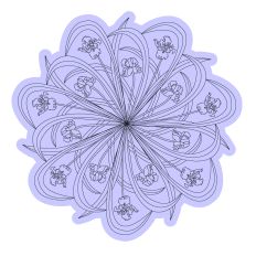 Iris Flower Border Art for Craft Projects