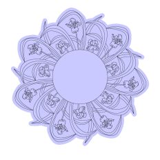 Blooming Iris Decorative Border Clipart