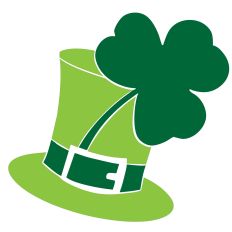 Irish Hat with Lucky Clover 