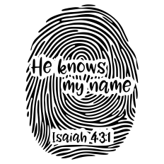 Isaiah 43:1 Bible Verse Decal | You Are Mine | Christian Iron-On SVG