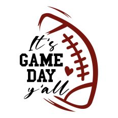 It's Game Day Y'all Football SVG Quote