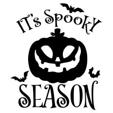 It's Spooky Season Jack O Lantern and Bats 
