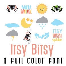Itsy Bitsy Full Color Font