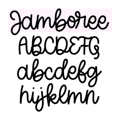 BFC Jamboree Script Cursive Handwriting Planner Font