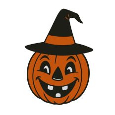Vintage Layered Jack O’Lantern with Witch Hat