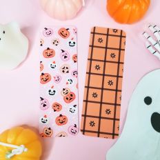 Pink Jack-o-lantern Halloween Bookmarks