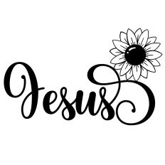 Jesus Sunflower Word