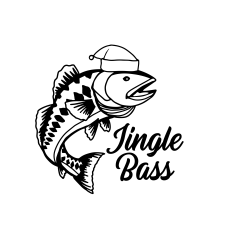 Jingle Bass Funny Christmas Fish Cut File