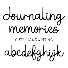 BFC Journaling Memories Script Cursive Font