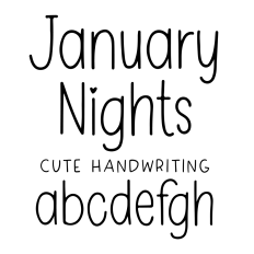 BFC January Nights Simple Cute Handwriting Font