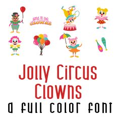 Jolly Circus Clowns Full Color Font