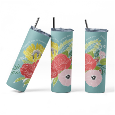 20oz Skinny Tumbler: Joshua 1:9