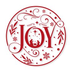 Joy Round Christmas SVG Quote