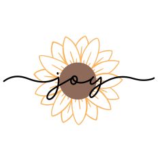 Joy Sunflower Word