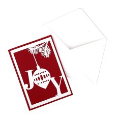 Joy Christmas Cut Away Stencil Card and Envelope