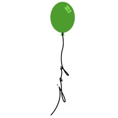 JOY STRING ON GREEN BALLOON – RABEA BILZ