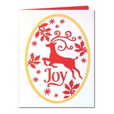 Joyful Reindeer Christmas Greeting Card