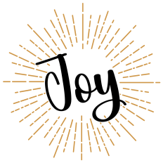 Joy Word Art Decal | Christian Iron-On SVG | Faith T-Shirt Design