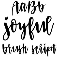 Joyful brush script font