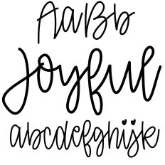 Joyful handwriting script font