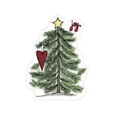 Joy tree hand drawn print & cut