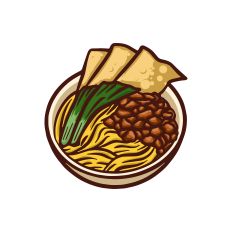 Indonesian local food chicken noodles