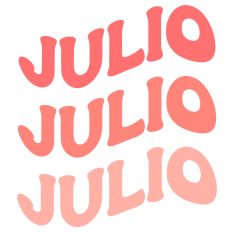 Julio July Spanish Retro Wavy Layered Word