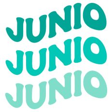 Junio June Spanish Retro Wavy Layered Word