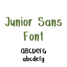 Junior Sans Serif Font, Sans Serif Font, Handwritten Font, Marker Font, Simple Font