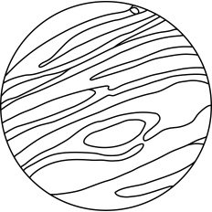 Planet Jupiter Outline