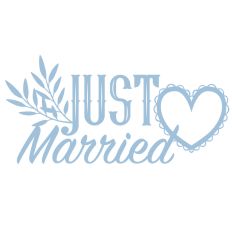 just married botanical design