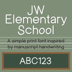 JW Elementary School Font