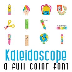 Kaleidoscope Full Color Font