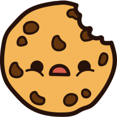 kawaii cookie with bite