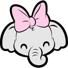 cute baby elephant girl face