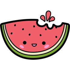 kawaii watermelon slice