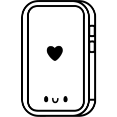 kawaii phone lineart