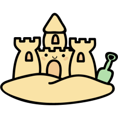 kawaii sand castle